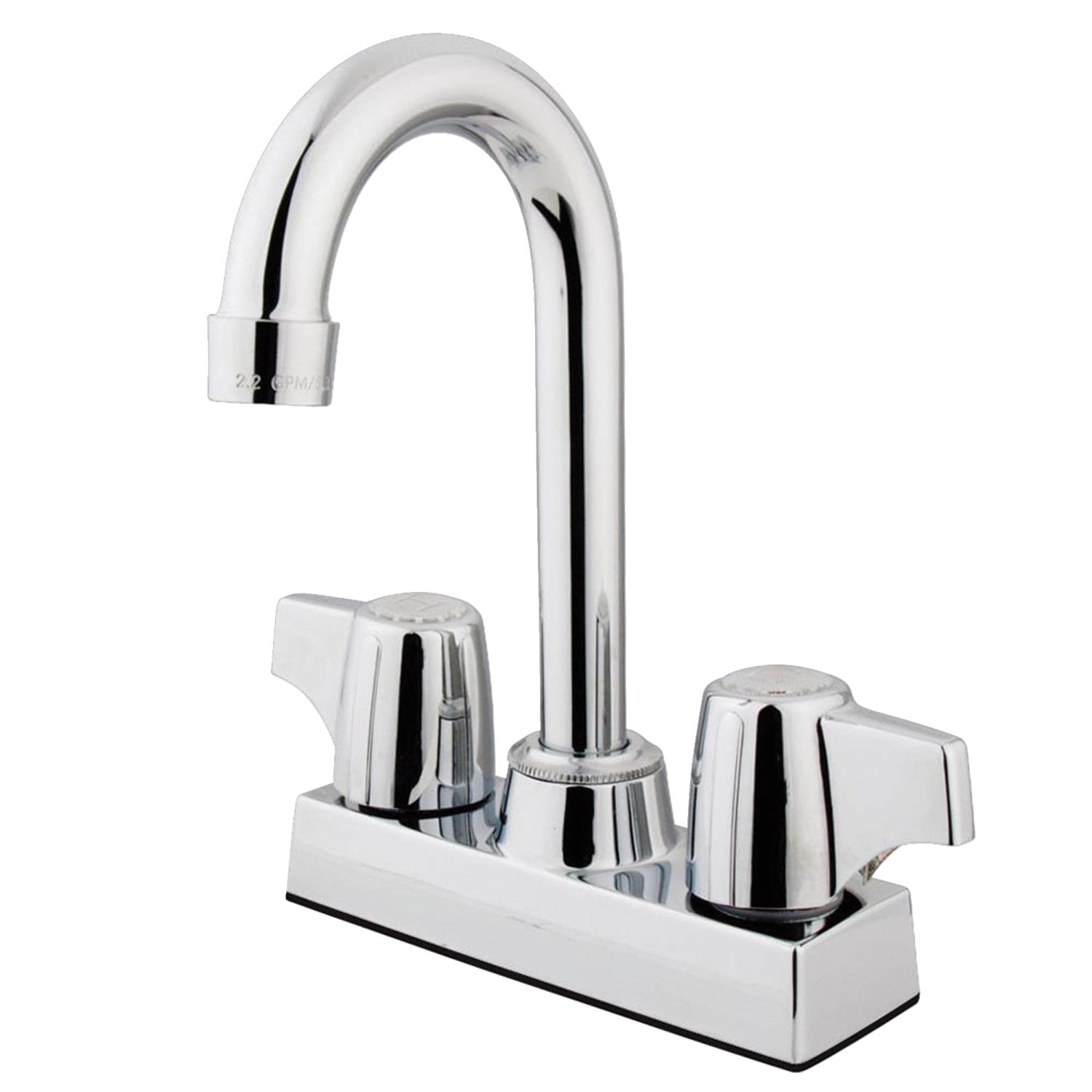 Kingston Tulare KB460 - Vista Two-Handle 2-Hole Deck Mount Bar Faucet, Polished Chrome — image 1
